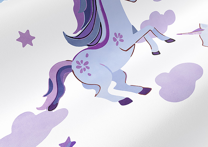 Unicorn Magic, Purple - Roman Blind - Image 4